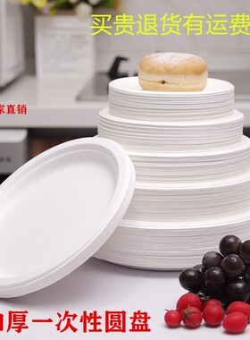 一次性纸盘蛋糕餐盘白色纸碟加厚绘画盘小吃菜碟独立圆盘子
