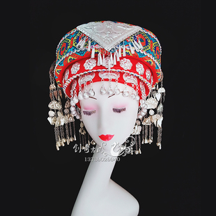 苗银土家族服装头饰西兰卡普民族头饰包头少数民族苗族舞蹈头饰