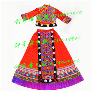 手工西兰卡普土家族服装 土家族婚礼服装 苗族服装 民族舞台服装