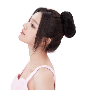 瑞贝卡假发女花苞丸子头发圈全真人发蓬松自然懒人修颜盘发假发圈
