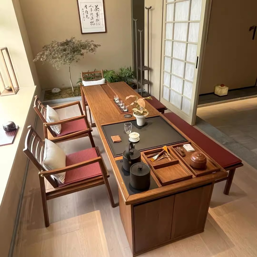 新中式茶桌椅办公室禅意家用