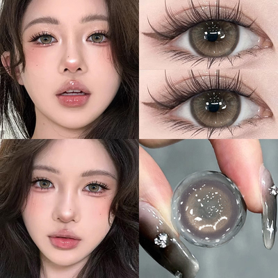 胶原琥珀美瞳日抛30片自然棕色混血大直径混血10片隐形近视眼镜TN