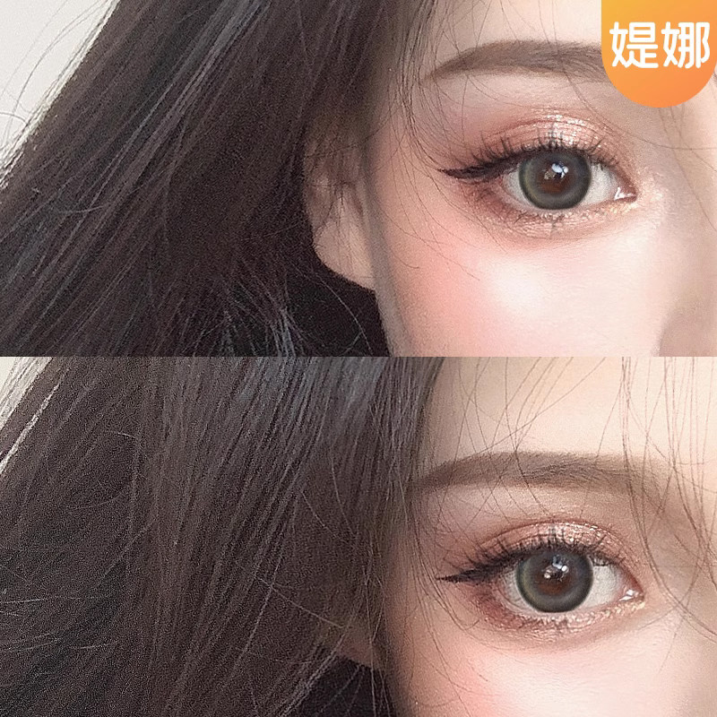 圣鹿萌灰美瞳半年抛官网大直径网红款14.5绿野仙踪正装隐形眼镜tn