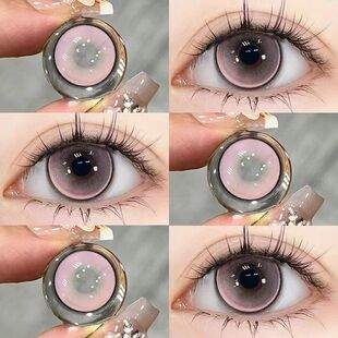 绯色神域美瞳半年抛粉色cos混血款含水量高隐形眼镜WF正品官网TN