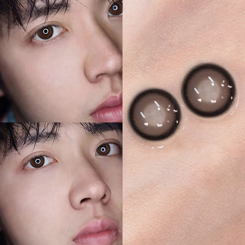 男士美瞳半年抛2021年新款自然男款学生小大直径隐形近视眼镜tn