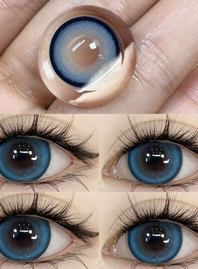 con4美瞳半年抛蓝色混血大直径2023年新款隐形眼镜年抛正装官网TN