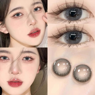 梨花泪美瞳半年抛混血感灰色大小直径新款年抛隐形眼镜官网正装TN