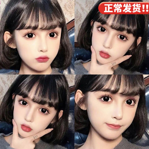 大美目黑洋娃娃美瞳半年抛女自然超大直径黑色隐形眼镜旗舰店盒TN