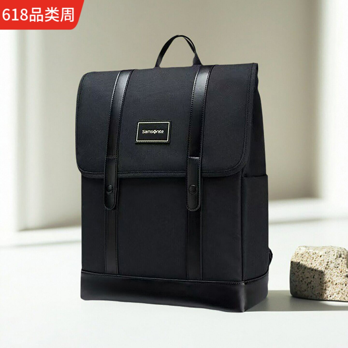 Samsonite/新秀丽双肩包休闲通勤15寸电脑包拉链搭扣轻便背包96Q