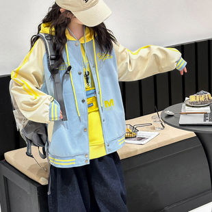 女童棒球服外套春秋款 洋氣兒童潮酷上衣中大童時髦夾克潮 2025新款