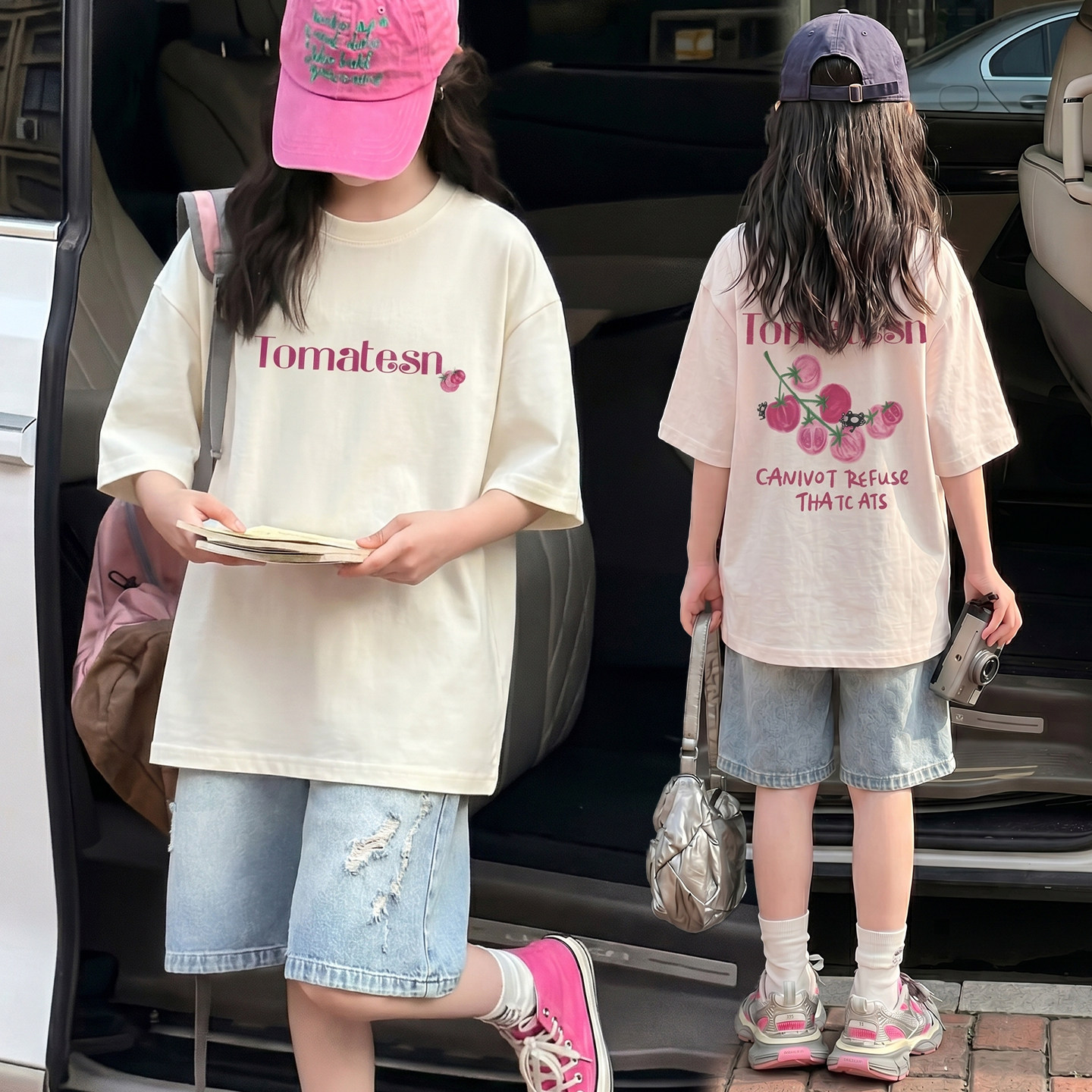 女童夏季套装2026新款6-12岁中大童休闲运动洋气小女孩短裤两件套