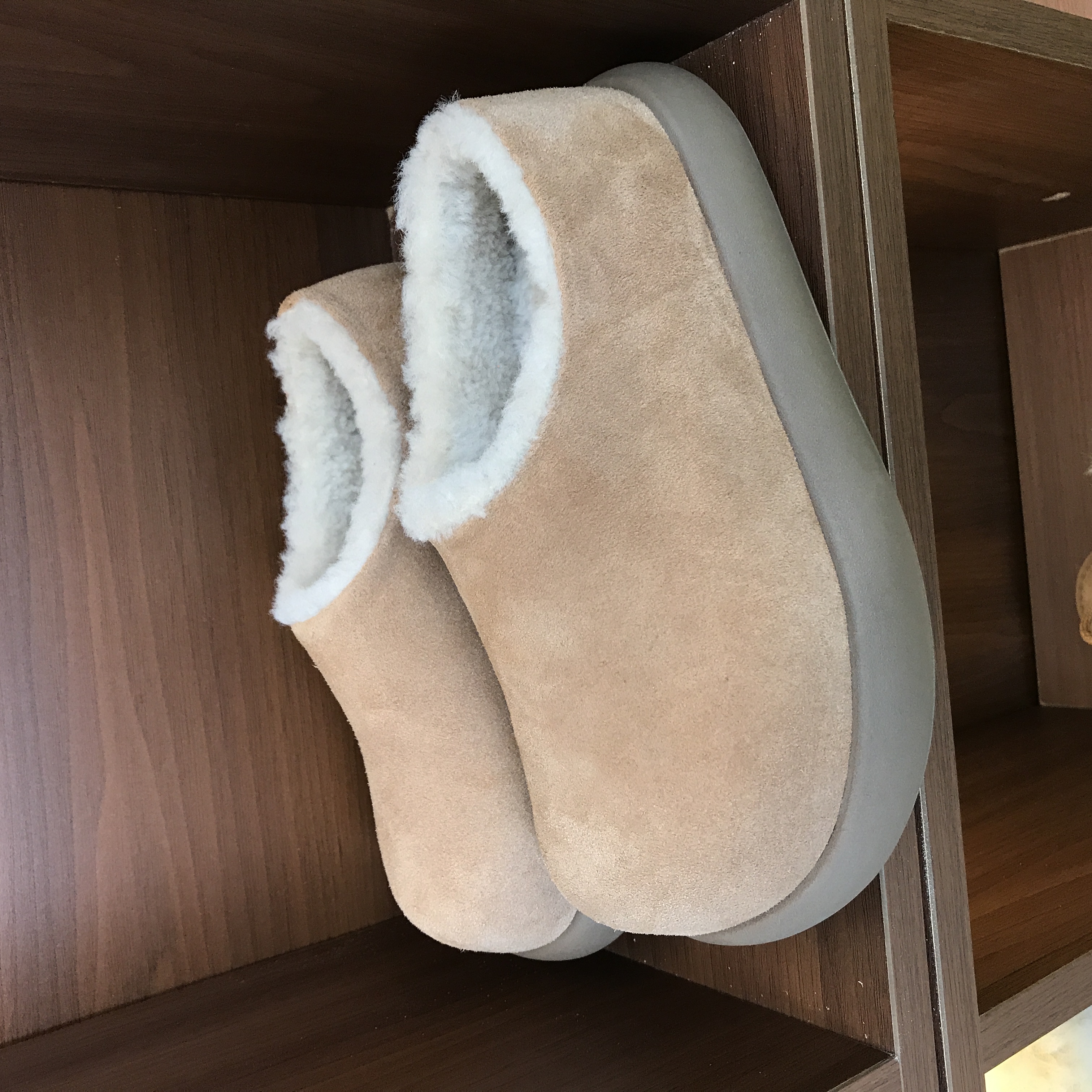 【厚底-土豆】河南桑坡韩系穆勒高帮小土豆 皮毛一体雪地靴