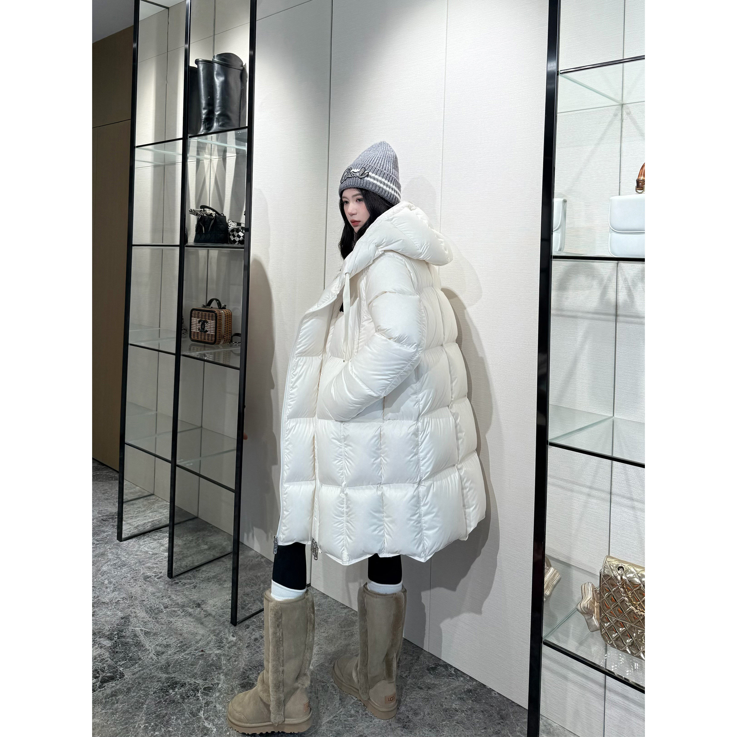 NancyCavally专柜款御寒云感95白鹅绒  多穿双门襟连帽中长羽绒服,女装/女士精品,羽绒服,淘宝优惠券,粉丝福利购,淘宝优惠卷