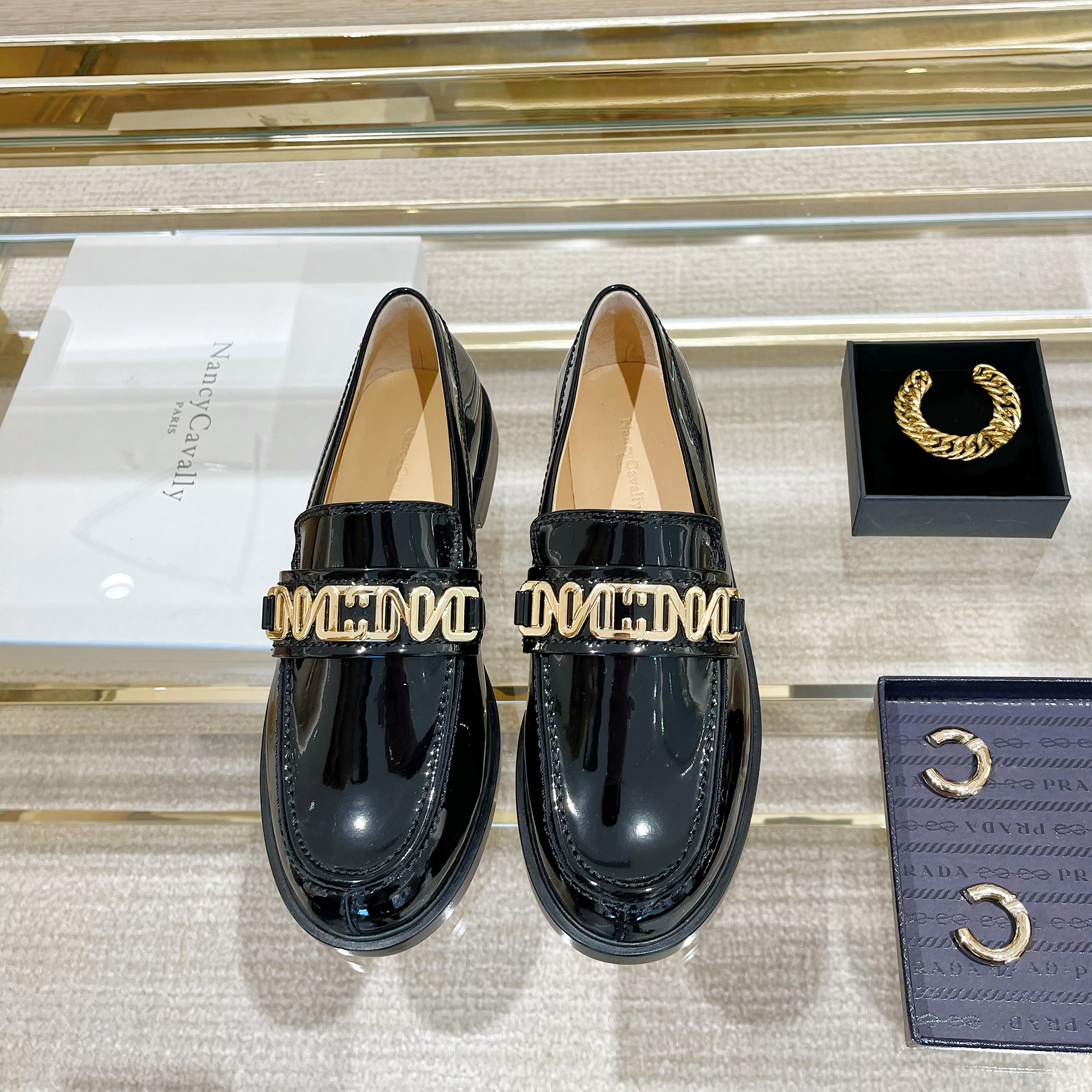 NancyCavally进口真皮低帮乐福鞋