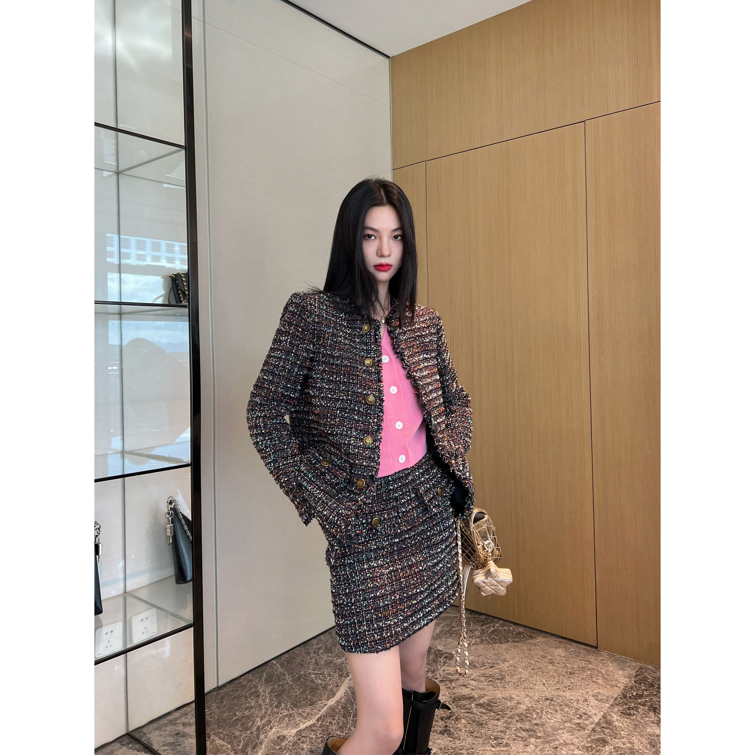NancyCavally复古老钱风小香套装图片