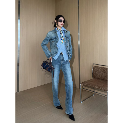 NancyCavally复古街头感牛仔套装