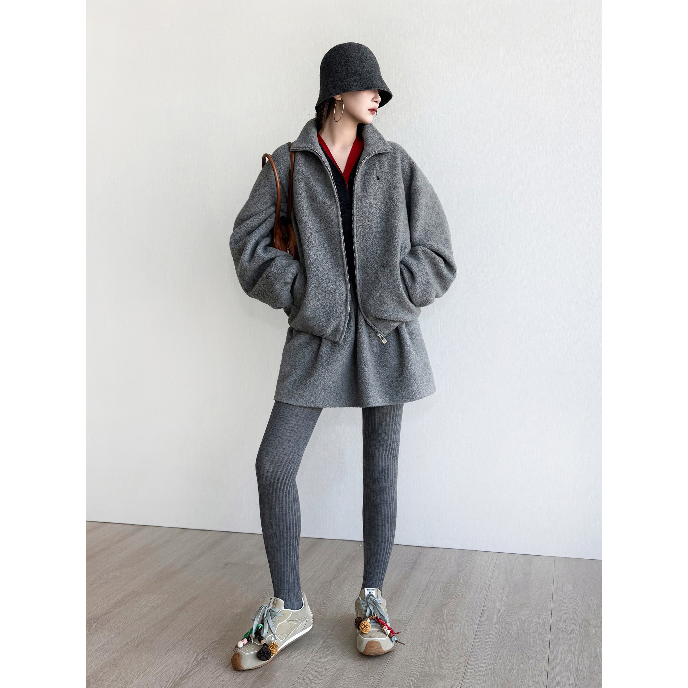 NancyCavally专柜款高奢肌理精纺羊毛 雾调廓形外套/花苞短裙套装,女装/女士精品,时尚套装,淘宝优惠券,粉丝福利购,淘宝优惠卷