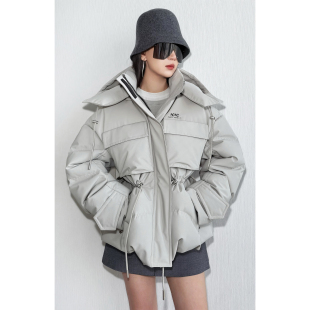 NancyCavally专柜款 冬日木质美学蚂蚁腰花苞派克羽绒服 95白鹅绒