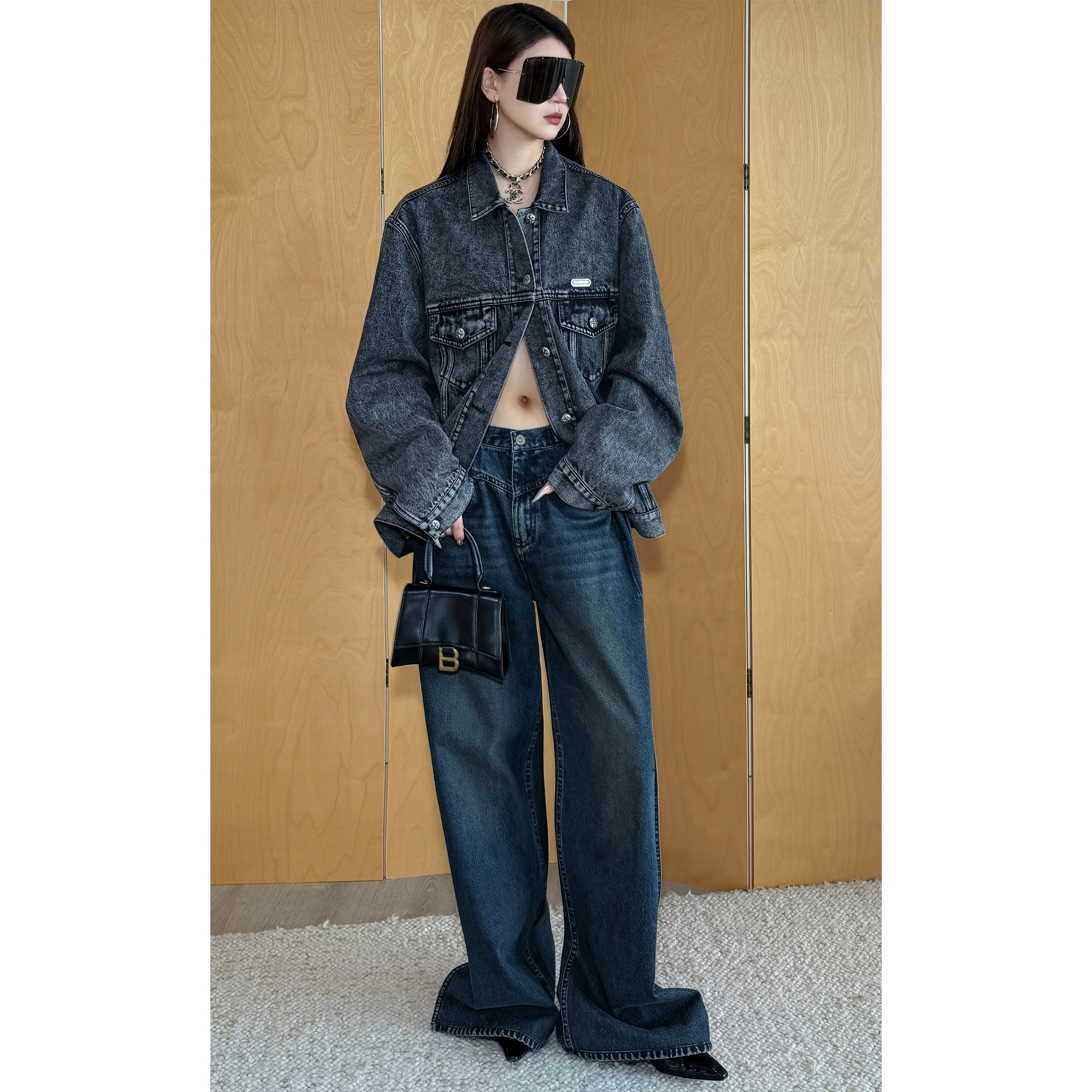 NancyCavally街头休闲风牛仔外套