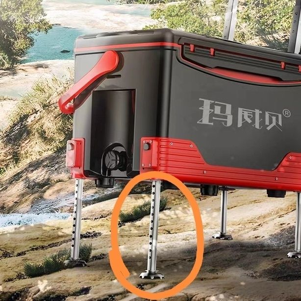 玛威贝钓箱升降脚一支铝合金腿高低调节器原厂加厚通用配件