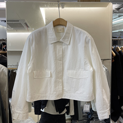 蒽茜Enxi20091翻领单排扣短外套女春季韩系小个子休闲百搭夹克潮