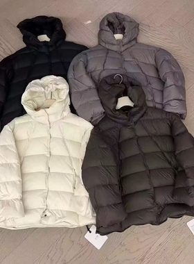 卡蔓enxi韩标8052连帽单排扣排骨90白鸭绒羽绒服女冬季中长款外套