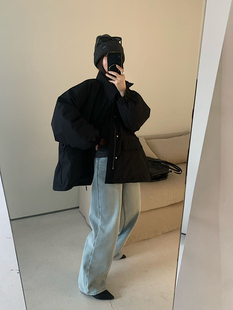 宽松显瘦 90白鸭绒派克服外套女韩版 卡蔓诗enxi8166正品 立领高定款