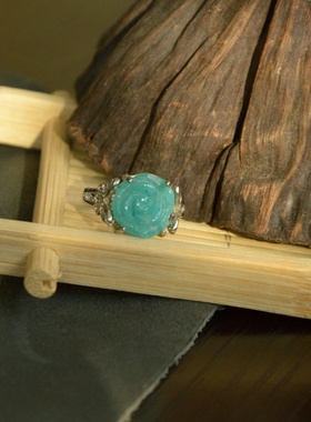 天然天河石戒指男友情侣款送礼