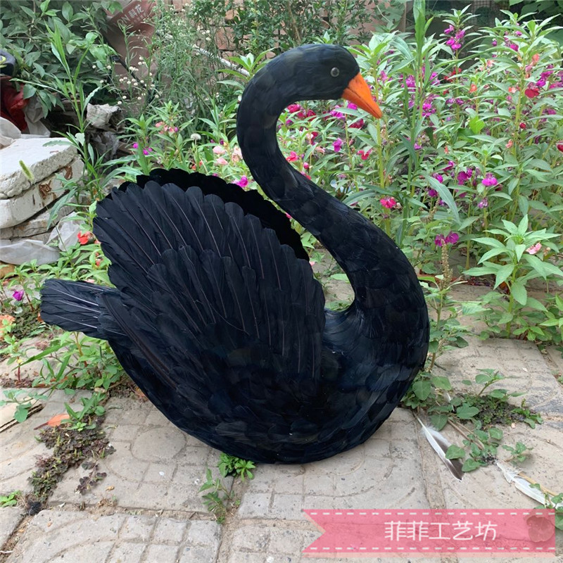 园林影视拍摄道具橱窗白天鹅摆件