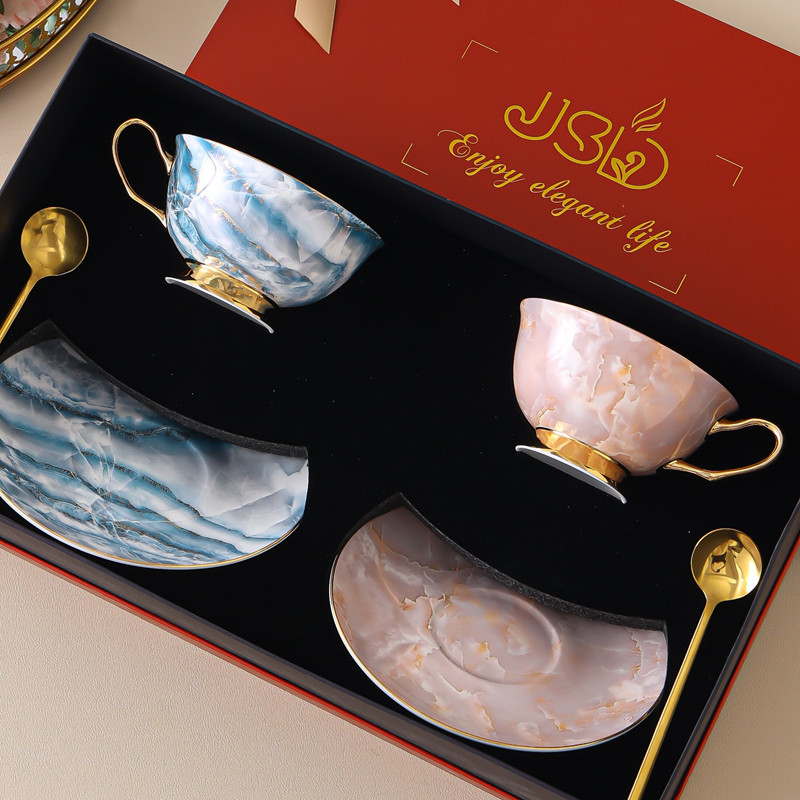 JuSunDe岩语 高级感骨瓷咖啡杯碟精致下午茶杯情侣杯伴手礼,餐饮具,咖啡杯,淘宝优惠券,粉丝福利购,淘宝优惠卷