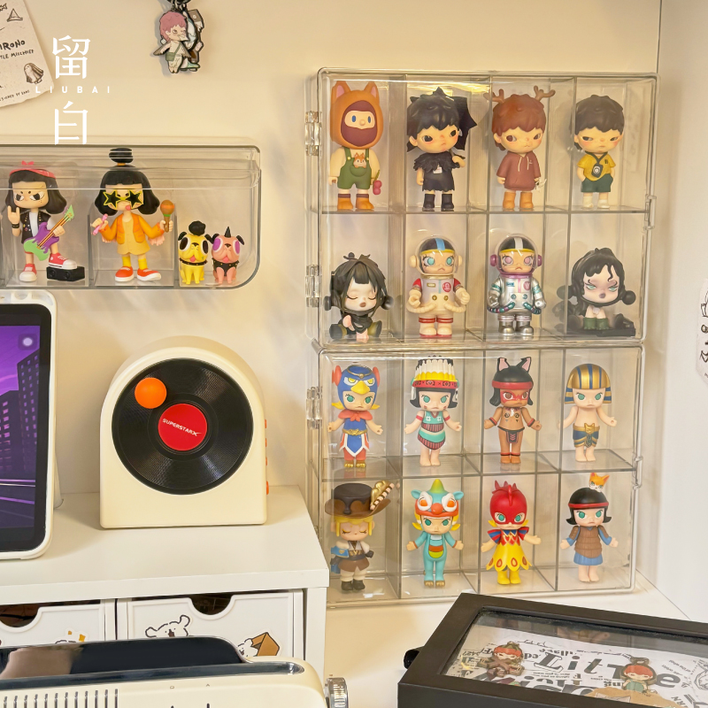 留白盲盒收纳展示架手办置物架