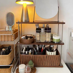 韩国ins木质杯架桌上展示架茶杯收纳架海洋板厨房置物架拍照道具