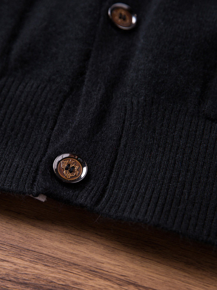 남성용 캐시미어 가디건 순수 캐시미어 아우터 가을 겨울 새 스웨터 대형 한국식 대형 브이넥 남성용 루즈 캐시미어 스웨터