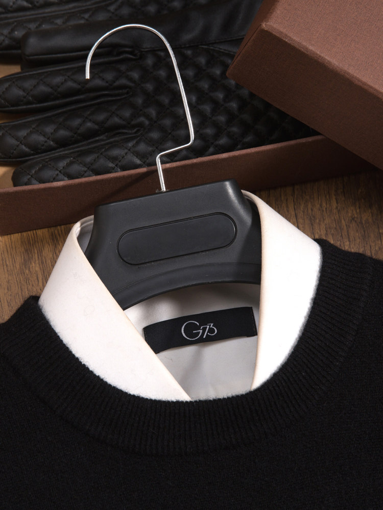 남성용 레터 자카드 순수 캐시미어 스웨터 두꺼운 라운드 넥 가을 겨울 청소년 100 순수 캐시미어 니트 남성용 스웨터