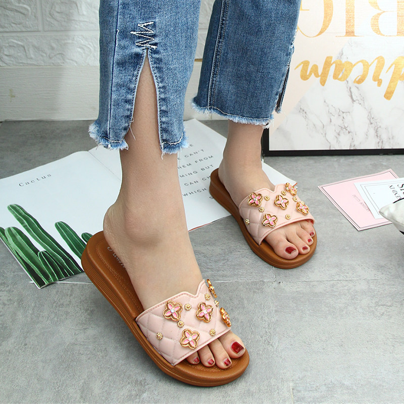 春夏韩版潮流时尚欧美高档女拖鞋防滑软底网红少女心学生外穿凉拖