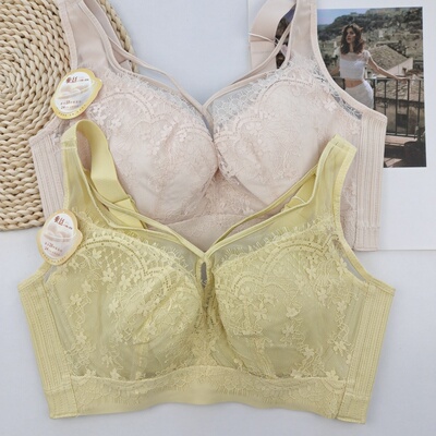 随意文胸薄大胸显小胖MM性感内衣