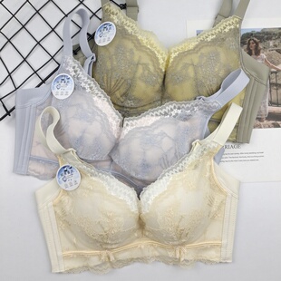 佳妮拉丝文胸6573无钢圈小胸显大中厚聚拢防下垂无痕内衣性感蕾丝