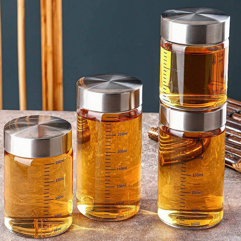 玻璃水杯带盖冲泡专用喝中药杯大人儿童小迷你刻度量杯牛奶瓶杯子