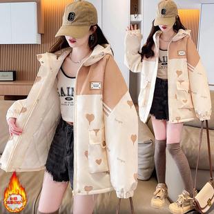 加厚保暖棉服女2025年新款冬季初高中学生大童青少年韩系宽松外套