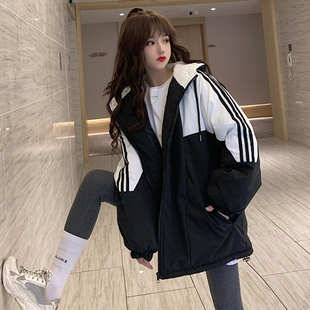 羽绒棉服少女冬装2025新款初中高中学生运动棉袄短款棉衣加厚外套