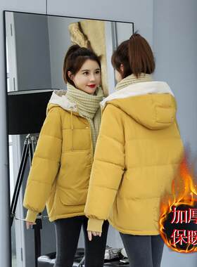 大码女士短款棉袄外套冬季