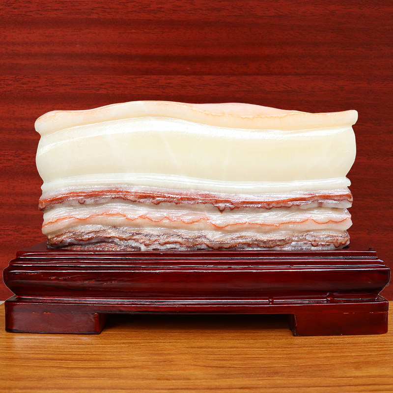 31*20*10cm11448g天然石材奇石摆件猪肉石五花肉桌面雕刻石摆件,家居饰品,装饰摆件,淘宝优惠券,粉丝福利购,淘宝优惠卷