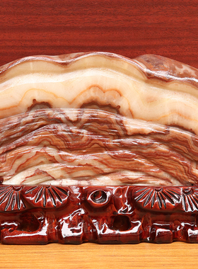 21*16*3cm1816g天然石材奇石摆件猪肉石五花肉桌面装饰雕刻石摆件