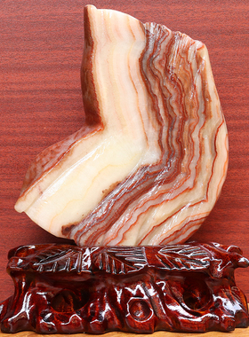 18*23*2cm1317g天然石材奇石摆件猪肉石五花肉桌面装饰雕刻石摆件