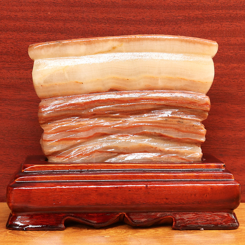 15*13*2cm928g天然石材奇石摆件猪肉石五花肉桌面装饰雕刻石摆件