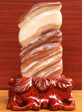 10*16*4cm966g天然石材奇石摆件猪肉石五花肉桌面装饰雕刻石摆件