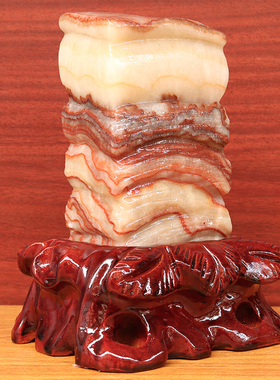 12*17*5cm1475g天然石材奇石摆件猪肉石五花肉桌面装饰雕刻石摆件