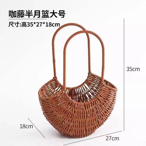 园艺插花摆件手提花篮