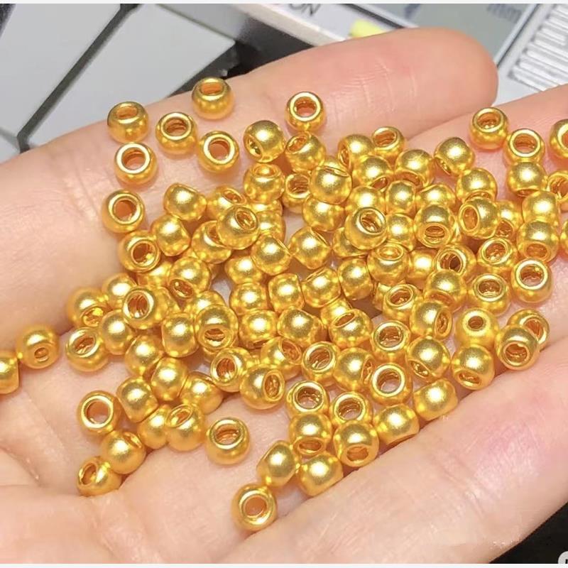 黄金珠子999足金手炼足金转运小金珠攒金投资定制0.15猫眼