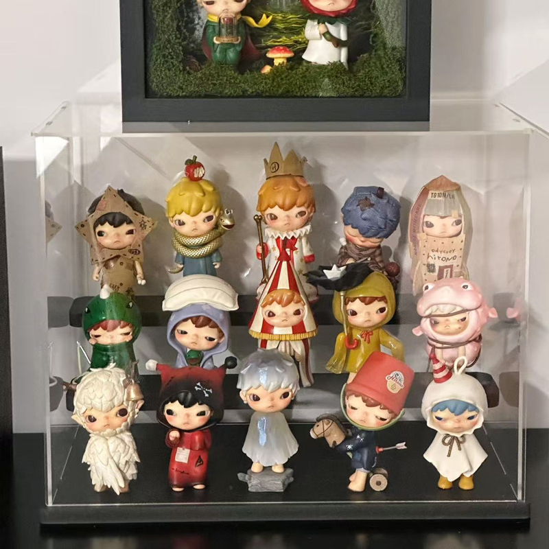 手办盲盒收纳盒亚克力大容量展示架泡泡玛特高透模型透明防尘玩偶